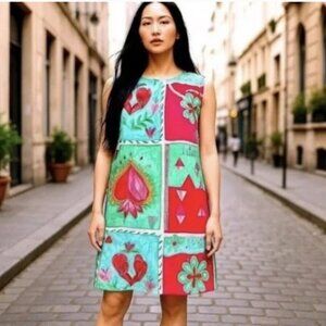 NWT Anthropologie Paper Heart Tarot Mini Dress Linen Blend Size S